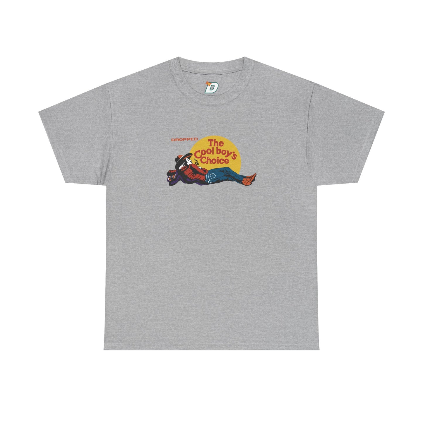 'Cool Boy's Choice' Tee - Dropped Retro Streetwear Comfy 90s Heavy Cotton T- shirt