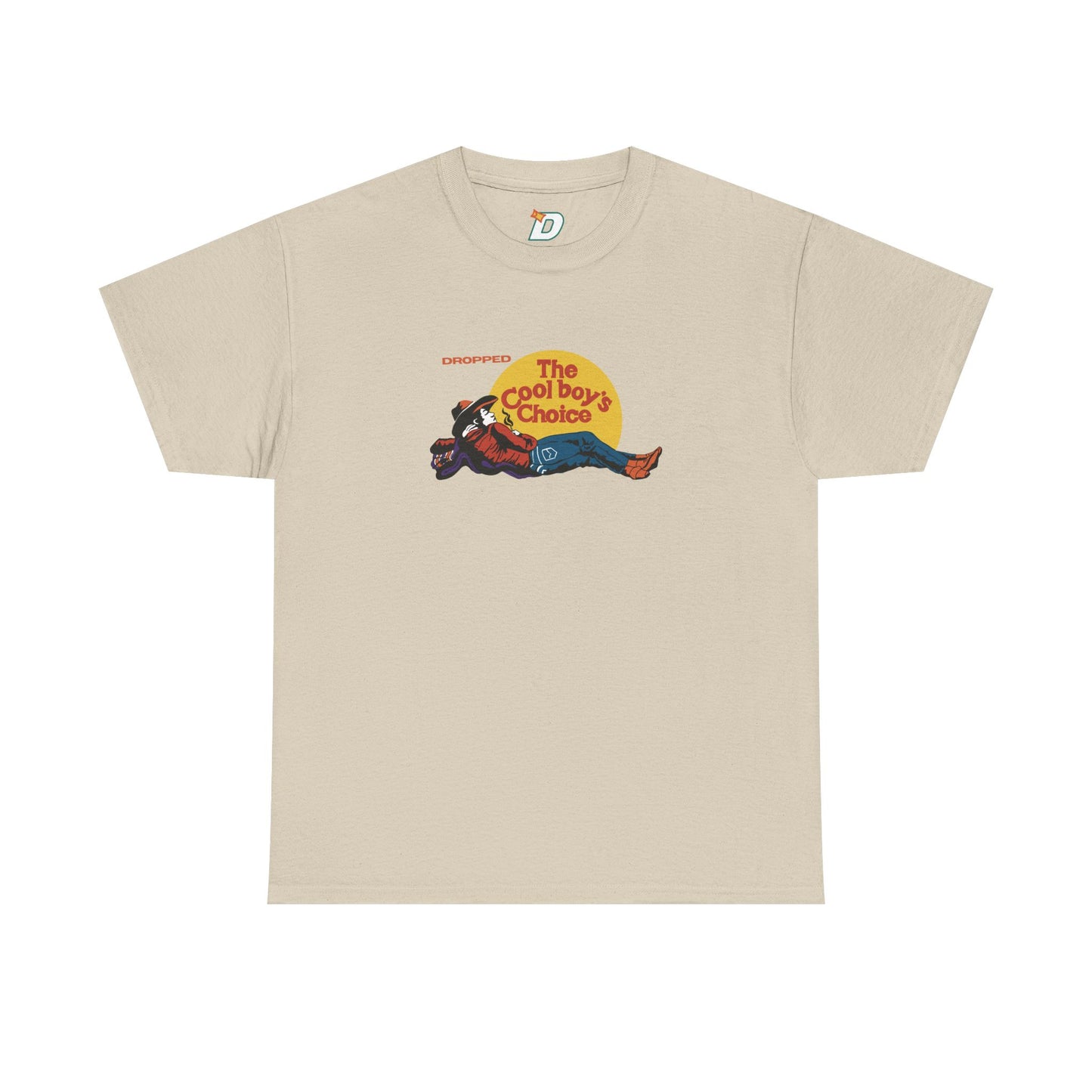 'Cool Boy's Choice' Tee - Dropped Retro Streetwear Comfy 90s Heavy Cotton T- shirt