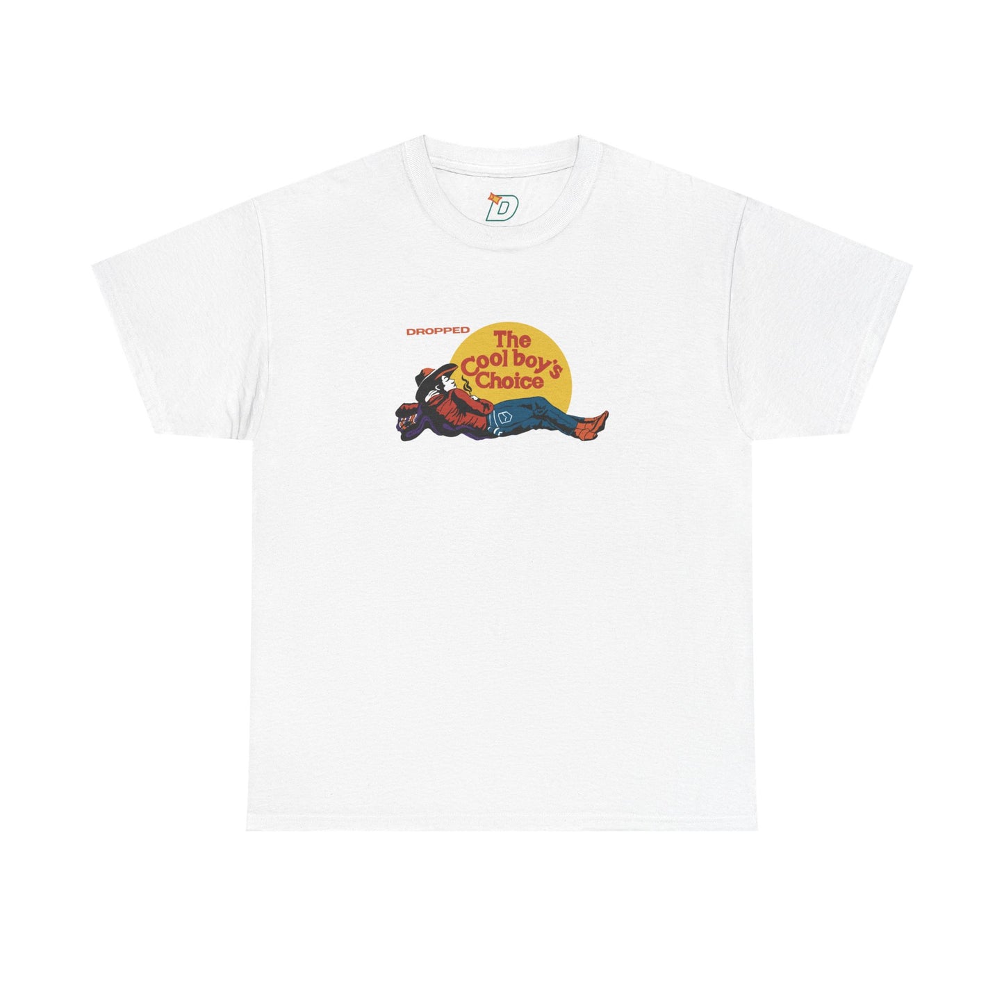 'Cool Boy's Choice' Tee - Dropped Retro Streetwear Comfy 90s Heavy Cotton T- shirt